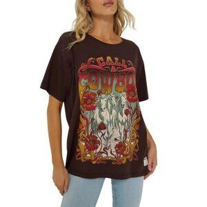 Wrangler Lainey Wilson Women's Oversized Call a Cowboy Graphic T-Shirt Black